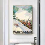 vintage poster br wintersport saint pierre de chartreuse