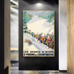 vintage poster br wintersport saint pierre de chartreuse