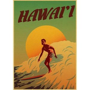 surf poster hawaii 1