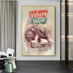 vintage vespa poster 1