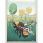 vintage bienen poster