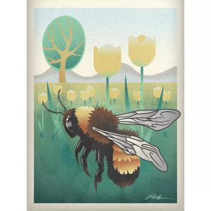 vintage bienen poster