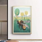 vintage bienen poster