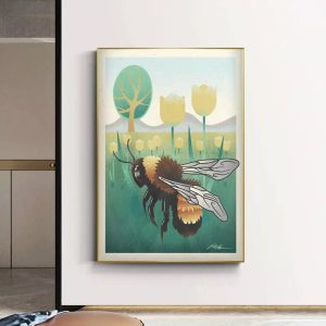 vintage bienen poster