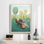 vintage bienen poster