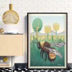 vintage bienen poster