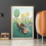 vintage bienen poster