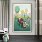 vintage bienen poster
