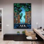 vintage poster aix en provence 1