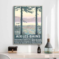 vintage poster aix les bains 1