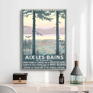 vintage poster aix les bains 1