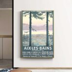 vintage poster aix les bains 1