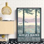 vintage poster aix les bains 1