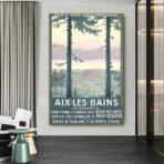 vintage poster aix les bains 1