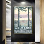 vintage poster aix les bains 1