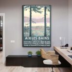 vintage poster aix les bains 1