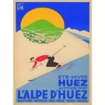 vintage alpe dhuez poster 1