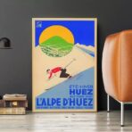 vintage alpe dhuez poster 1