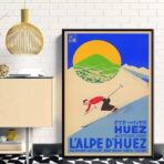 vintage alpe dhuez poster 1