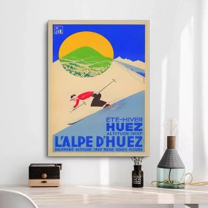 vintage alpe dhuez poster 1