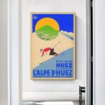 vintage alpe dhuez poster 1