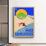 vintage alpe dhuez poster 1