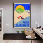 vintage alpe dhuez poster 1