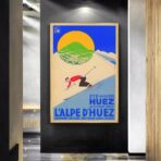vintage alpe dhuez poster 1