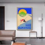 vintage alpe dhuez poster 1