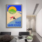 vintage alpe dhuez poster 1