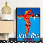 vintage poster antibes juan les pins 1