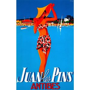 vintage poster antibes juan les pins 1