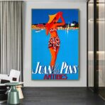 vintage poster antibes juan les pins 1