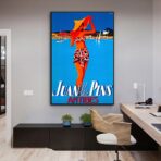 vintage poster antibes juan les pins 1