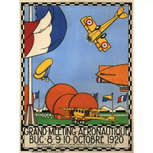 vintage luftfahrtplakat
