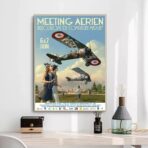 vintage flugzeug poster