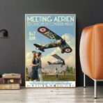 vintage flugzeug poster