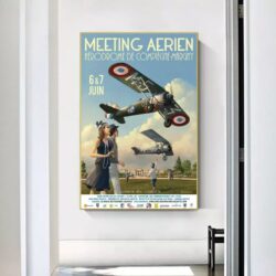 vintage flugzeug poster