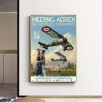 vintage flugzeug poster