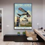vintage flugzeug poster