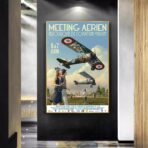 vintage flugzeug poster