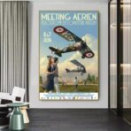 vintage flugzeug poster