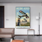 vintage flugzeug poster