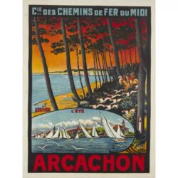 vintage poster bassin darcachon 1