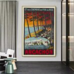 vintage poster bassin darcachon 1