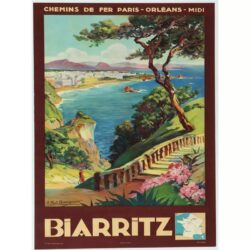 vintage poster biarritz 1
