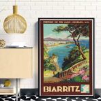 vintage poster biarritz 1