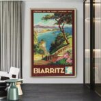vintage poster biarritz 1