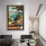 vintage poster biarritz 1