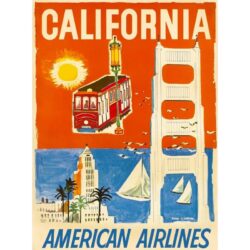 vintage kalifornien poster